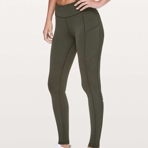 Lululemon Speed Up Mid-Rise Tight 28"
Color: Dark Olive
Size: 4